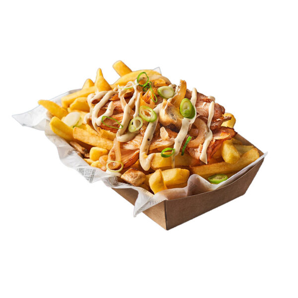Friet loaded fries pulled chicken